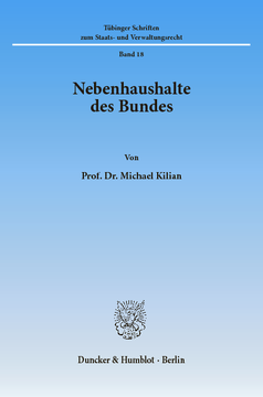 Nebenhaushalte des Bundes Nebenhaushalte des Bundes