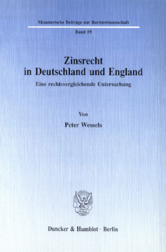 Zinsrecht in Deutschland und England Zinsrecht in Deutschland und England