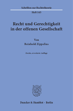 Recht und Gerechtigkeit in der offenen Gesellschaft Recht und Gerechtigkeit in der offenen Gesellschaft