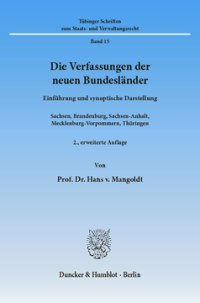 Die Verfassungen der neuen Bundesländer