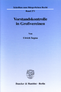 Vorstandskontrolle in Großvereinen