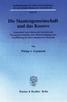 Die Staatengemeinschaft und das Kosovo Die Staatengemeinschaft und das Kosovo