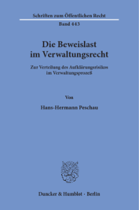Die Beweislast im Verwaltungsrecht