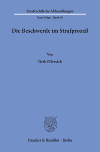 Die Beschwerde im Strafprozeß