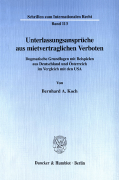 Unterlassungsansprüche aus mietvertraglichen Verboten Unterlassungsansprüche aus mietvertraglichen Verboten
