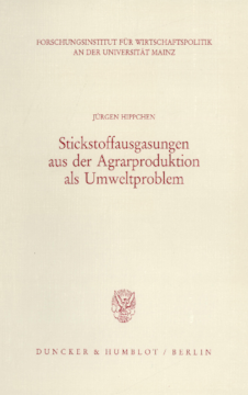 Stickstoffausgasungen aus der Agrarproduktion als Umweltproblem Stickstoffausgasungen aus der Agrarproduktion als Umweltproblem