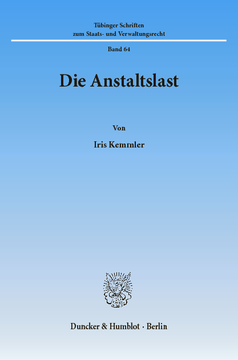 Die Anstaltslast Die Anstaltslast