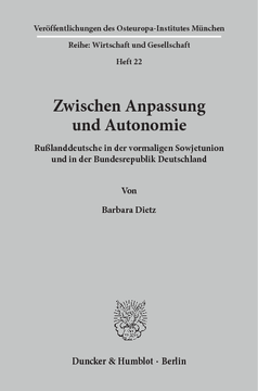 Zwischen Anpassung und Autonomie Zwischen Anpassung und Autonomie