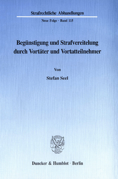 Begünstigung und Strafvereitelung durch Vortäter und Vortatteilnehmer Begünstigung und Strafvereitelung durch Vortäter und Vortatteilnehmer