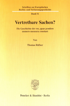 Vertretbare Sachen? Vertretbare Sachen?