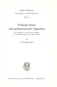 Politische Partei und parlamentarische Opposition