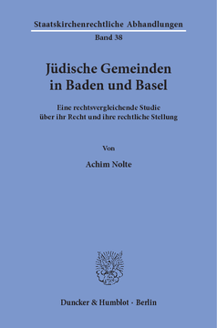 Jüdische Gemeinden in Baden und Basel Jüdische Gemeinden in Baden und Basel