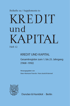 Kredit und Kapital Kredit und Kapital