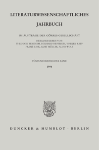 Literaturwissenschaftliches Jahrbuch