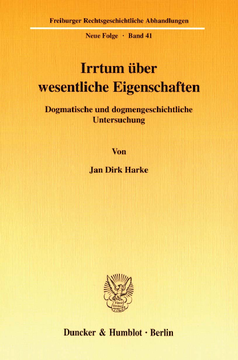 Irrtum über wesentliche Eigenschaften Irrtum über wesentliche Eigenschaften