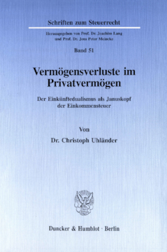 Vermögensverluste im Privatvermögen Vermögensverluste im Privatvermögen