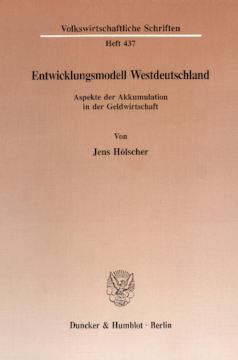 Entwicklungsmodell Westdeutschland Entwicklungsmodell Westdeutschland