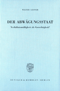 Der Abwägungsstaat Der Abwägungsstaat