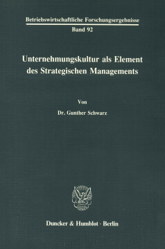 Unternehmenskultur als Element des Strategischen Managements Unternehmenskultur als Element des Strategischen Managements
