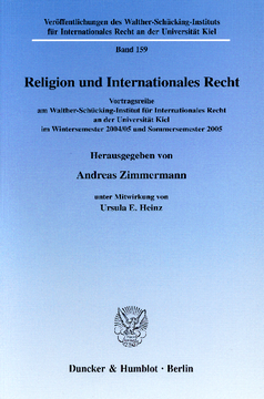 Religion und Internationales Recht Religion und Internationales Recht