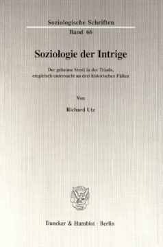 Soziologie der Intrige Soziologie der Intrige