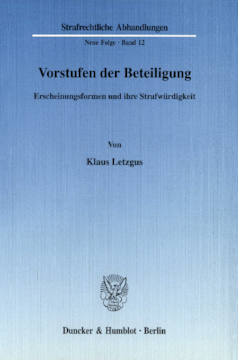 Vorstufen der Beteiligung Vorstufen der Beteiligung