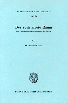 Der rechtsfreie Raum Der rechtsfreie Raum