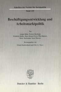 Beschäftigungsentwicklung und Arbeitsmarktpolitik
