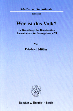 Wer ist das Volk? Wer ist das Volk?
