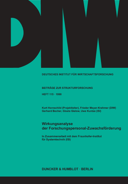 Wirkungsanalyse der Forschungspersonal-Zuwachsförderung Wirkungsanalyse der Forschungspersonal-Zuwachsförderung