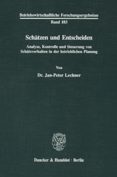 Schätzen und Entscheiden Schätzen und Entscheiden