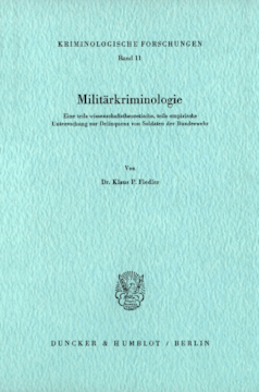 Militärkriminologie Militärkriminologie