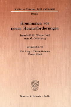 Kommunen vor neuen Herausforderungen Kommunen vor neuen Herausforderungen