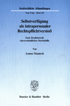 Selbstverfügung als intrapersonaler Rechtspflichtverstoß Selbstverfügung als intrapersonaler Rechtspflichtverstoß