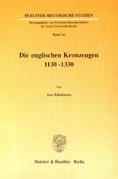 Die englischen Kronzeugen 1130–1330 Die englischen Kronzeugen 1130–1330
