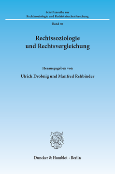 Rechtssoziologie und Rechtsvergleichung Rechtssoziologie und Rechtsvergleichung