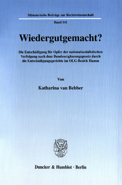 Wiedergutgemacht? Wiedergutgemacht?