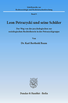 Leon Petrazycki und seine Schüler Leon Petrazycki und seine Schüler