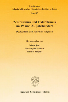 Zentralismus und Föderalismus im 19. und 20. Jahrhundert Zentralismus und Föderalismus im 19. und 20. Jahrhundert