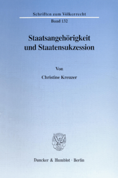 Staatsangehörigkeit und Staatensukzession Staatsangehörigkeit und Staatensukzession