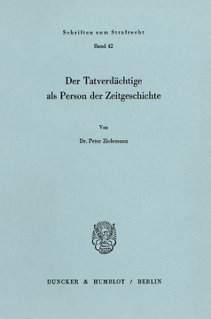 Der Tatverdächtige als Person der Zeitgeschichte Der Tatverdächtige als Person der Zeitgeschichte