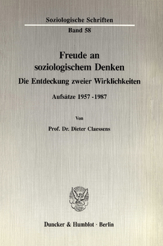 Freude an soziologischem Denken Freude an soziologischem Denken