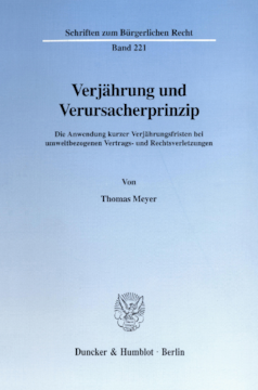 Verjährung und Verursacherprinzip Verjährung und Verursacherprinzip