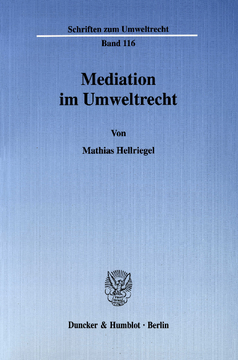 Mediation im Umweltrecht Mediation im Umweltrecht