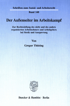Der Außenseiter im Arbeitskampf Der Außenseiter im Arbeitskampf