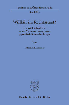 Willkür im Rechtsstaat? Willkür im Rechtsstaat?