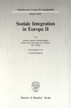 Soziale Integration in Europa II Soziale Integration in Europa II