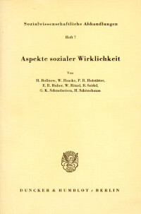 Aspekte sozialer Wirklichkeit