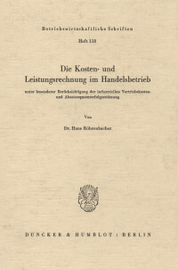 Die Kosten- und Leistungsrechnung im Handelsbetrieb