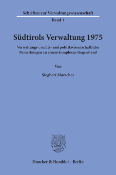 Südtirols Verwaltung 1975 Südtirols Verwaltung 1975